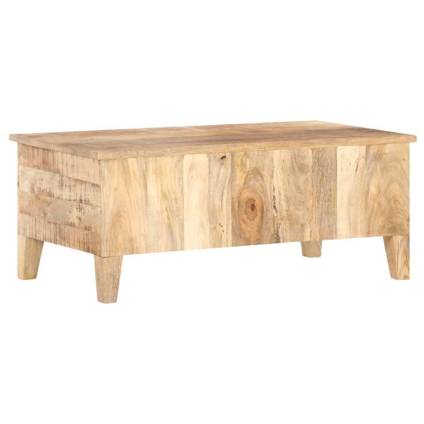 vidaXL Coffee Table 39.4"x21.7"x15.7" Rough Mango Wood - Image 4