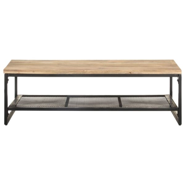 vidaXL Coffee Table 43.3"x23.6"x13.8" Solid Mango Wood - Image 2