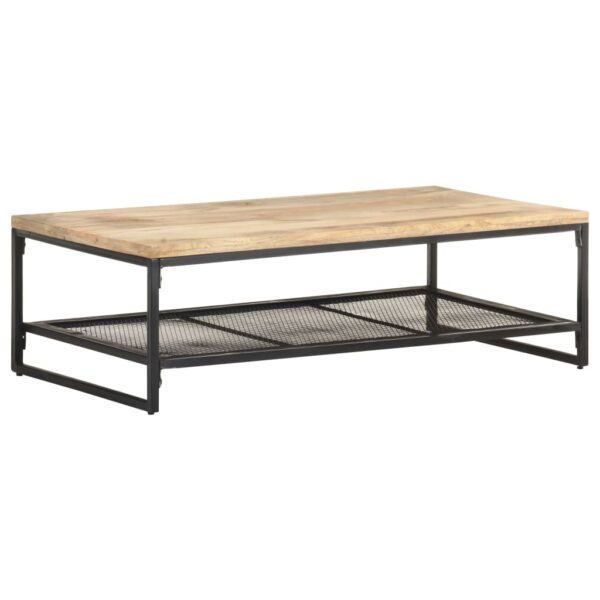 vidaXL Coffee Table 43.3"x23.6"x13.8" Solid Mango Wood - Image 7