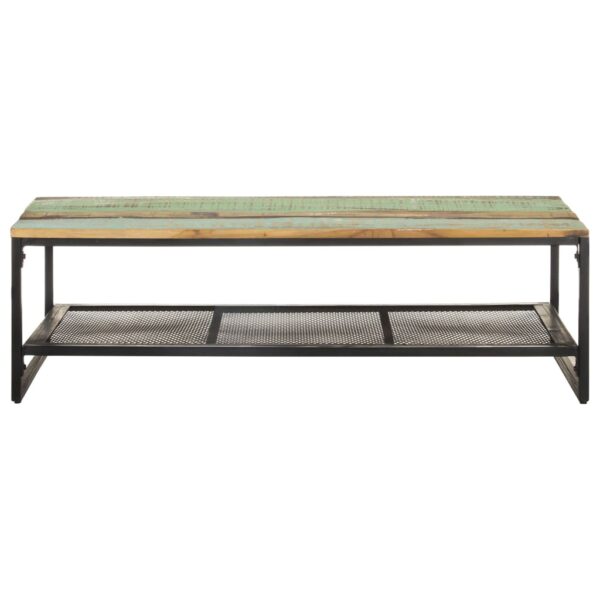 vidaXL Coffee Table 43.3"x23.6"x13.8" Solid Reclaimed Wood - Image 2