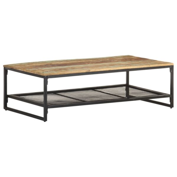 vidaXL Coffee Table 43.3"x23.6"x13.8" Solid Reclaimed Wood - Image 9