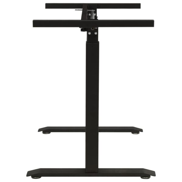 vidaXL Manual Height Adjustable Standing Desk Frame Hand Crank Black - Image 5