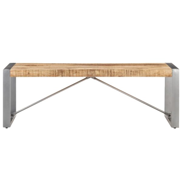 vidaXL Coffee Table 47.2"x23.6"x15.7" Rough Mango Wood - Image 2