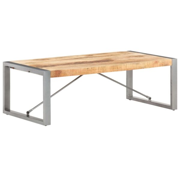 vidaXL Coffee Table 47.2"x23.6"x15.7" Rough Mango Wood - Image 9