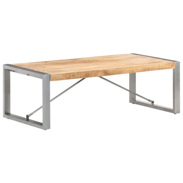 vidaXL Coffee Table 47.2"x23.6"x15.7" Rough Mango Wood - Image 10