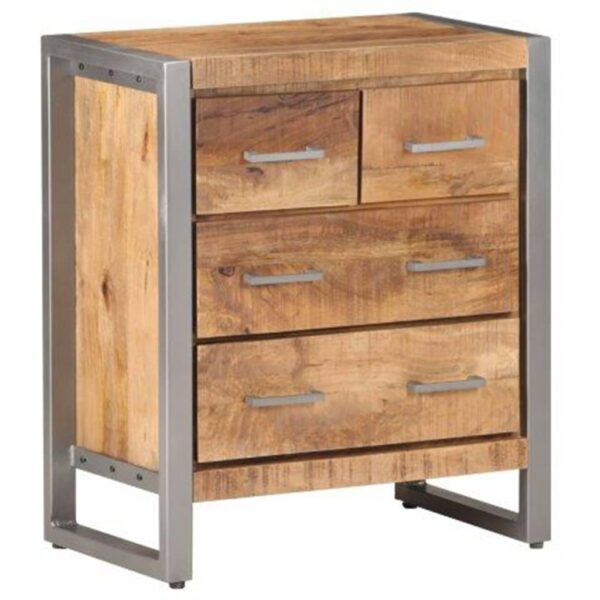 vidaXL Sideboard 23.6"x13.8"x27.6" Rough Mango Wood