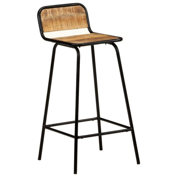 vidaXL Bar Chairs 4 pcs Solid Mango Wood - Image 10