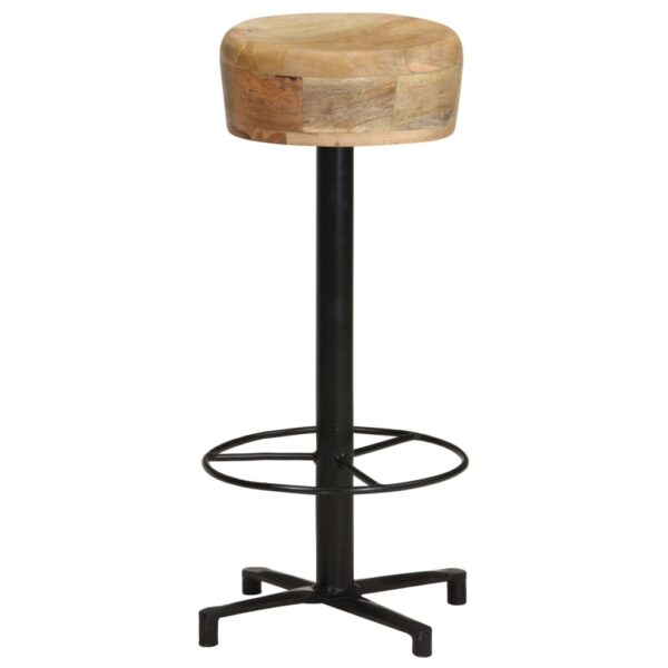 vidaXL Bar Stools 2 pcs 29.9" Solid Mango Wood - Image 2