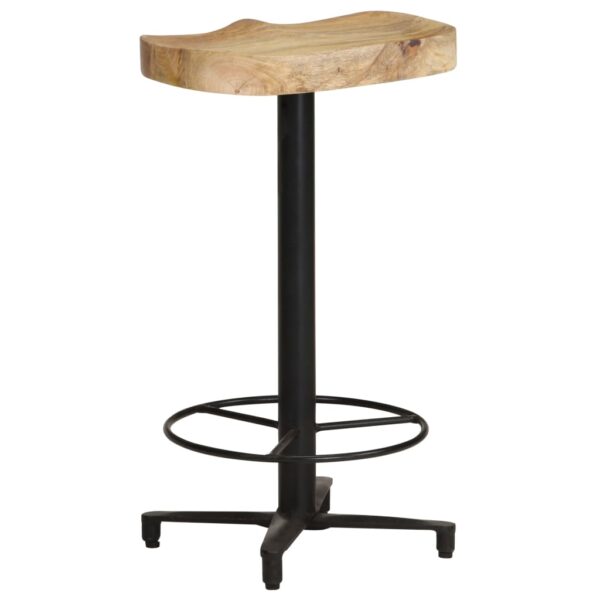 vidaXL Bar Stools 2 pcs 26" Solid Mango Wood - Image 12