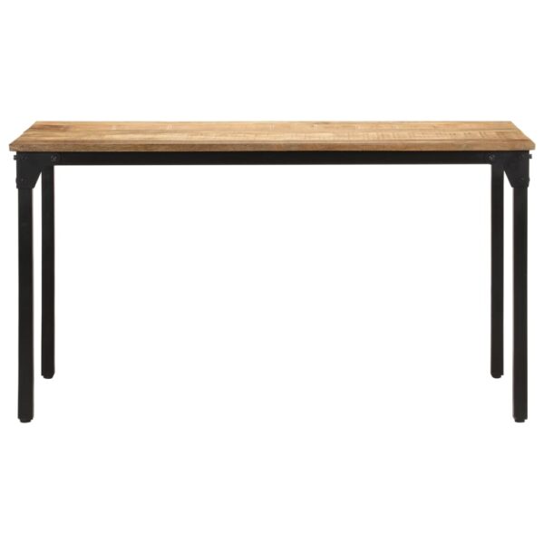 vidaXL Dining Table 55.1"x27.6"x29.9" Rough Mango Wood - Image 2