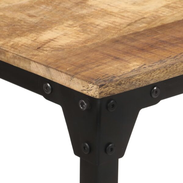 vidaXL Dining Table 55.1"x27.6"x29.9" Rough Mango Wood - Image 4