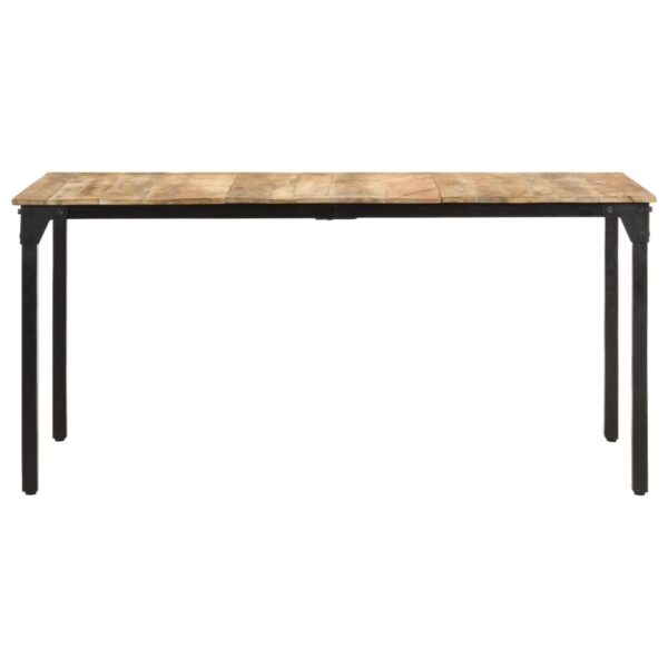 vidaXL Dining Table 63"x31.5"x29.9" Rough Mango Wood - Image 2