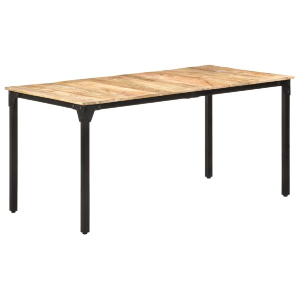 vidaXL Dining Table 63"x31.5"x29.9" Rough Mango Wood - Image 11