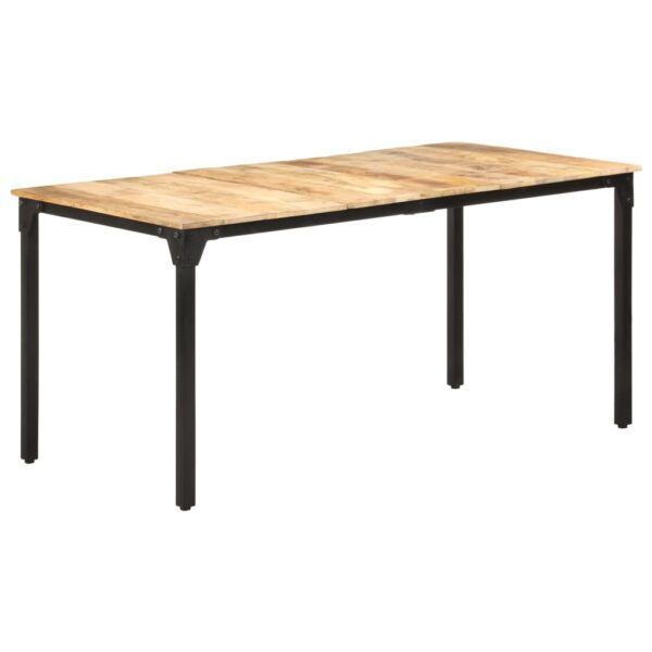 vidaXL Dining Table 63"x31.5"x29.9" Rough Mango Wood - Image 8