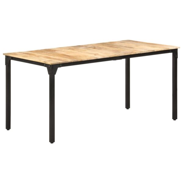 vidaXL Dining Table 63"x31.5"x29.9" Rough Mango Wood - Image 9