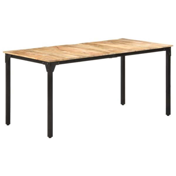 vidaXL Dining Table 63"x31.5"x29.9" Rough Mango Wood - Image 10