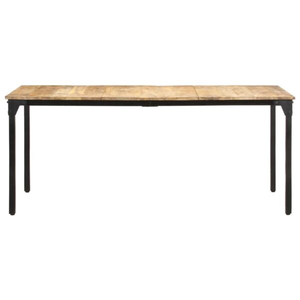 vidaXL Dining Table 70.9"x35.4"x29.9" Rough Mango Wood - Image 2