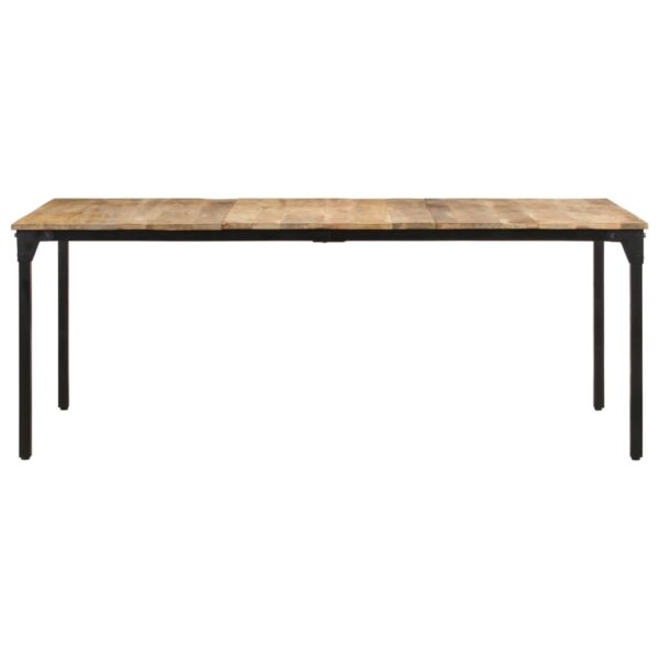 vidaXL Dining Table 78.7"x39.4"x29.9" Rough Mango Wood - Image 2