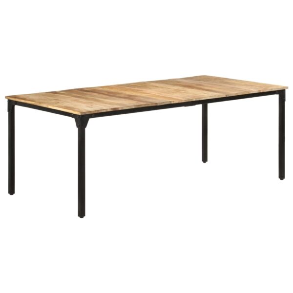 vidaXL Dining Table 78.7"x39.4"x29.9" Rough Mango Wood - Image 8