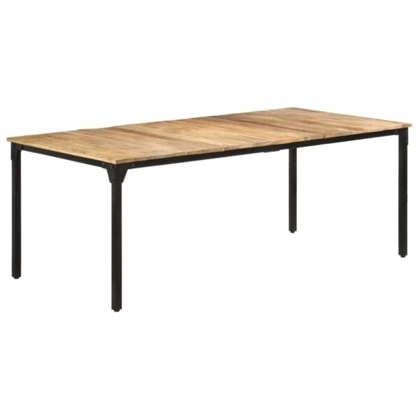 vidaXL Dining Table 78.7"x39.4"x29.9" Rough Mango Wood - Image 9