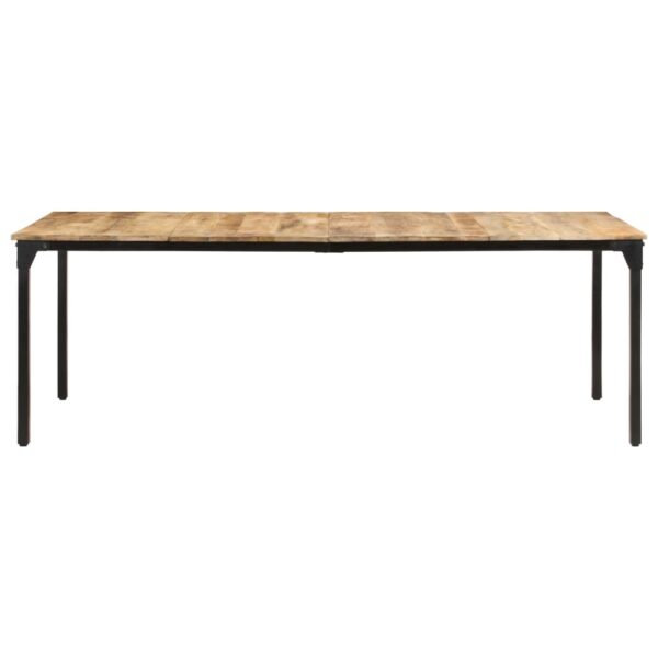 vidaXL Dining Table 86.6"x39.4"x29.9" Rough Mango Wood - Image 2