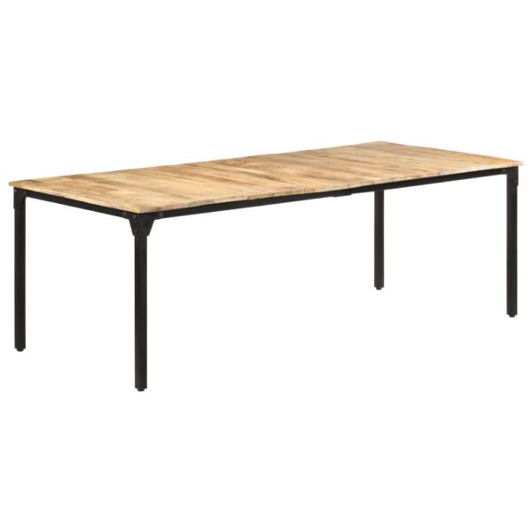 vidaXL Dining Table 86.6"x39.4"x29.9" Rough Mango Wood - Image 11