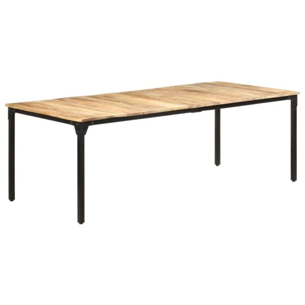 vidaXL Dining Table 86.6"x39.4"x29.9" Rough Mango Wood - Image 10