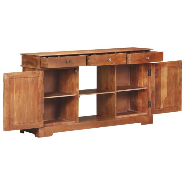 vidaXL Sideboard 53.1"x13.8"x29.5" Solid Acacia Wood - Image 2