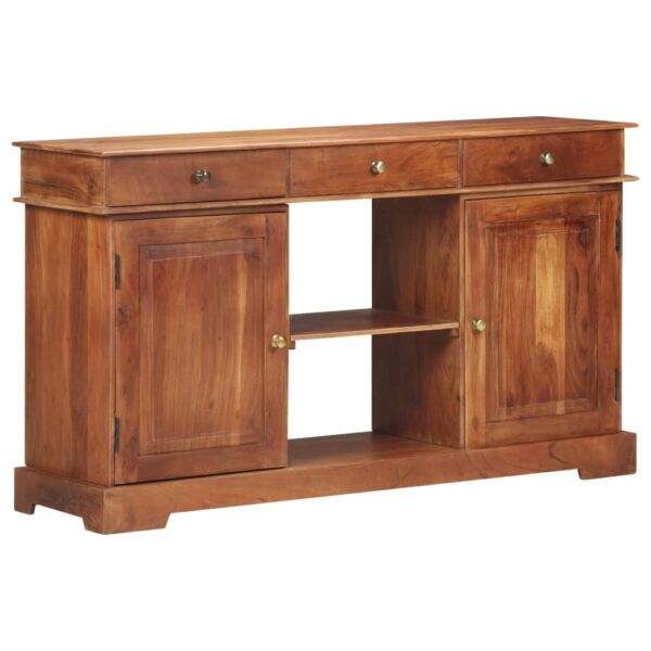 vidaXL Sideboard 53.1"x13.8"x29.5" Solid Acacia Wood - Image 9