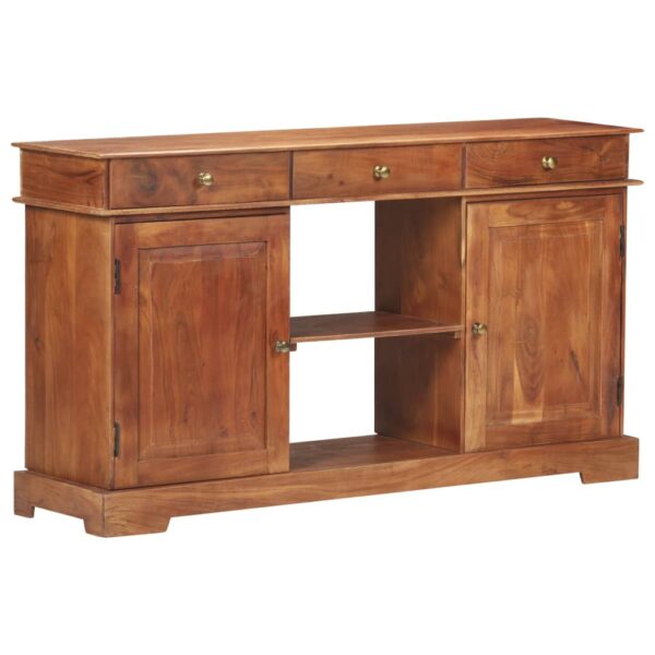 vidaXL Sideboard 53.1"x13.8"x29.5" Solid Acacia Wood - Image 10