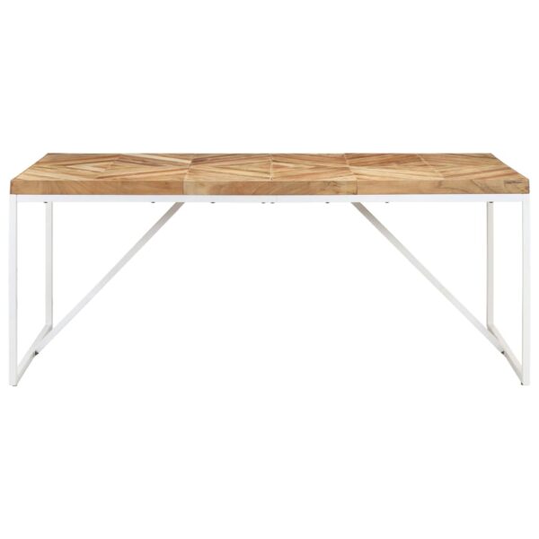 vidaXL Dining Table 70.9"x35.4"x29.9" Solid Acacia and Mango Wood - Image 2