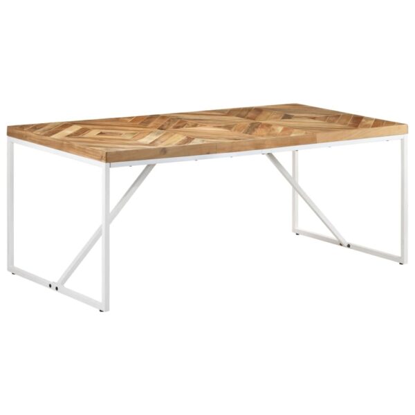 vidaXL Dining Table 70.9"x35.4"x29.9" Solid Acacia and Mango Wood - Image 8