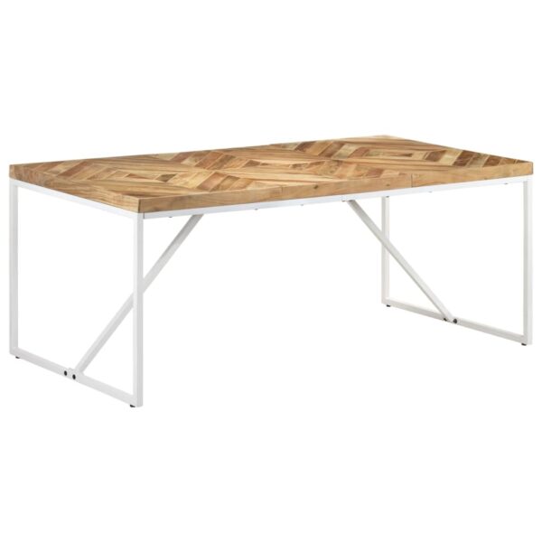 vidaXL Dining Table 70.9"x35.4"x29.9" Solid Acacia and Mango Wood - Image 9