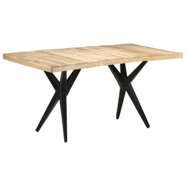 vidaXL Dining Table 63"x31.5"x29.9" Rough Mango Wood