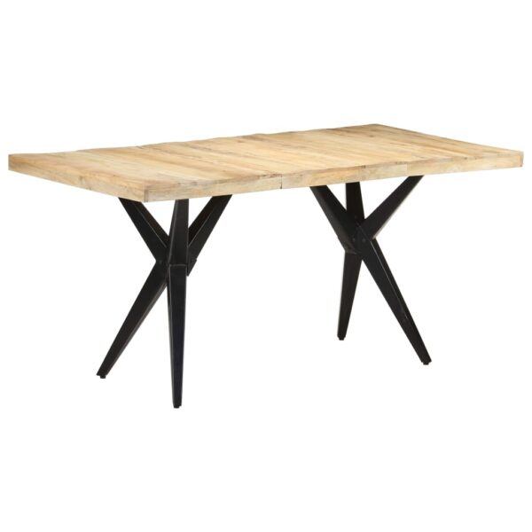 vidaXL Dining Table 63"x31.5"x29.9" Rough Mango Wood - Image 11