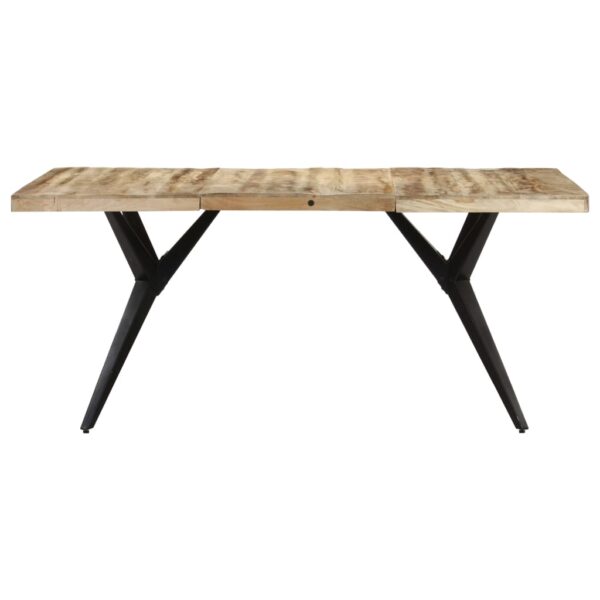 vidaXL Dining Table 63"x31.5"x29.9" Rough Mango Wood - Image 3