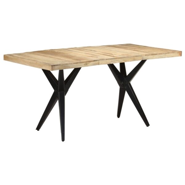 vidaXL Dining Table 63"x31.5"x29.9" Rough Mango Wood - Image 8