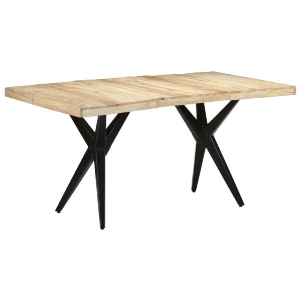 vidaXL Dining Table 63"x31.5"x29.9" Rough Mango Wood - Image 10