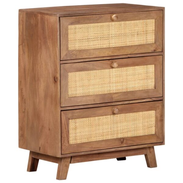 vidaXL Sideboard 24"x13.8"x29.9" Solid Mango Wood