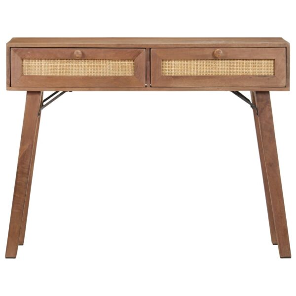 vidaXL Console Table 39.4"x13.8"x29.9" Solid Mango Wood - Image 2