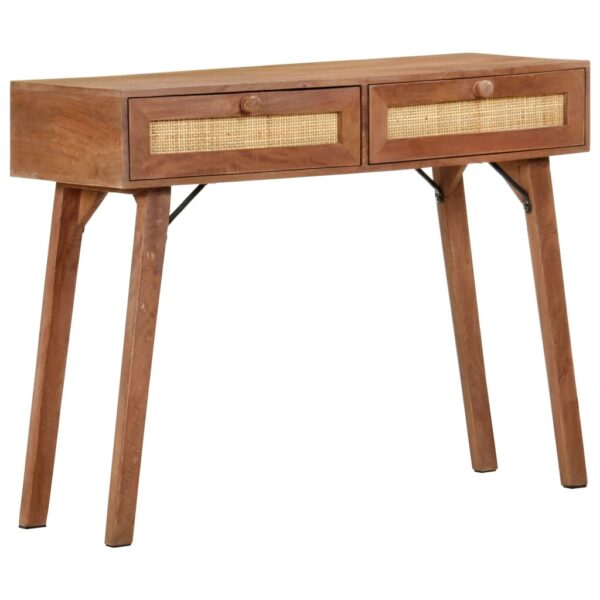 vidaXL Console Table 39.4"x13.8"x29.9" Solid Mango Wood - Image 11