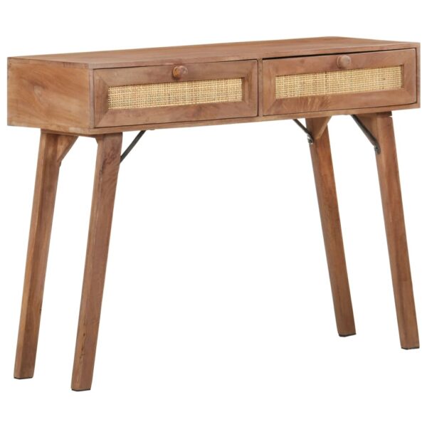 vidaXL Console Table 39.4"x13.8"x29.9" Solid Mango Wood - Image 9