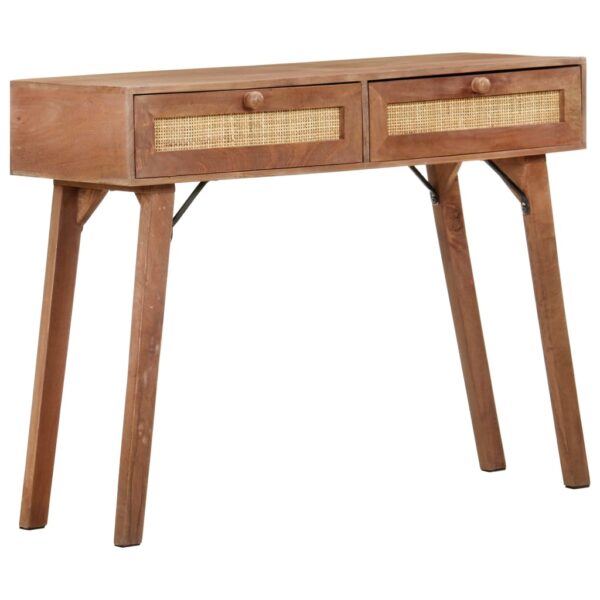 vidaXL Console Table 39.4"x13.8"x29.9" Solid Mango Wood - Image 10