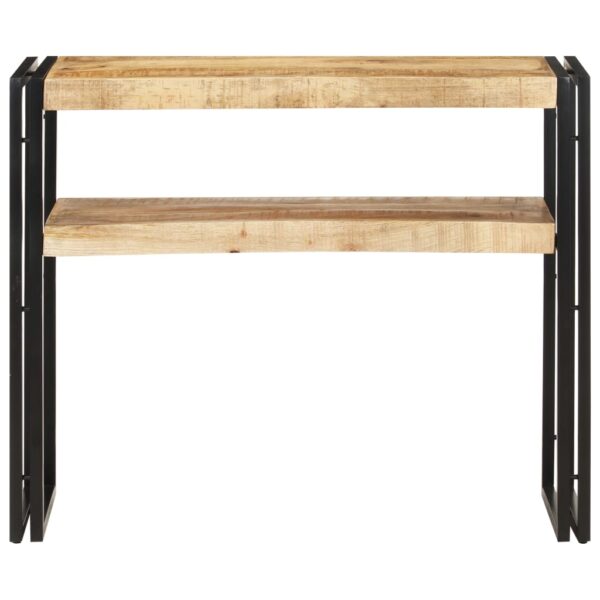 vidaXL Console Table 35.4"x11.8"x29.5" Rough Mango Wood - Image 2