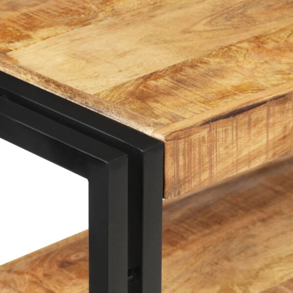 vidaXL Console Table 35.4"x11.8"x29.5" Rough Mango Wood - Image 4