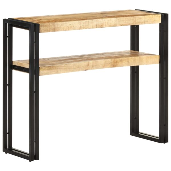 vidaXL Console Table 35.4"x11.8"x29.5" Rough Mango Wood - Image 6