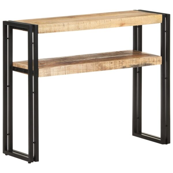 vidaXL Console Table 35.4"x11.8"x29.5" Rough Mango Wood - Image 7