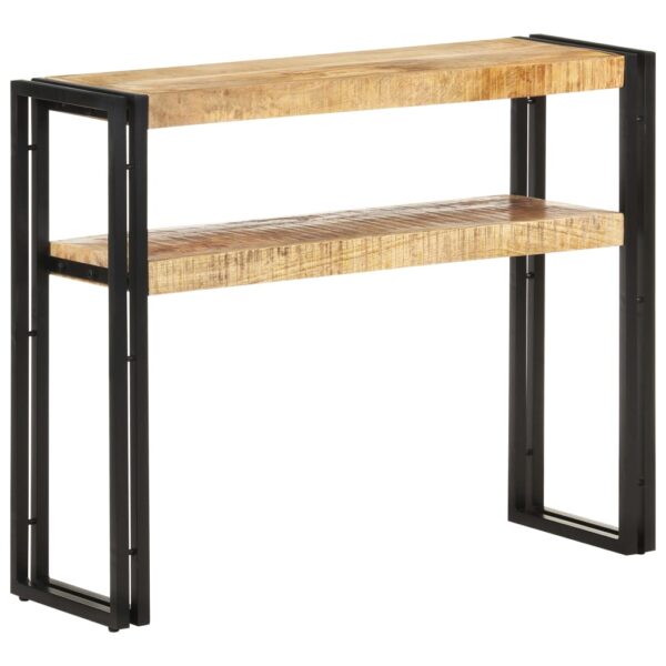 vidaXL Console Table 35.4"x11.8"x29.5" Rough Mango Wood - Image 8