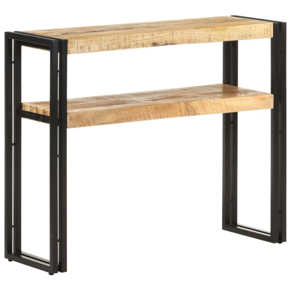 vidaXL Console Table 35.4"x11.8"x29.5" Rough Mango Wood - Image 9