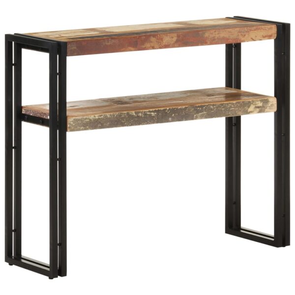 vidaXL Console Table 35.4"x11.8"x29.5" Solid Reclaimed Wood - Image 7